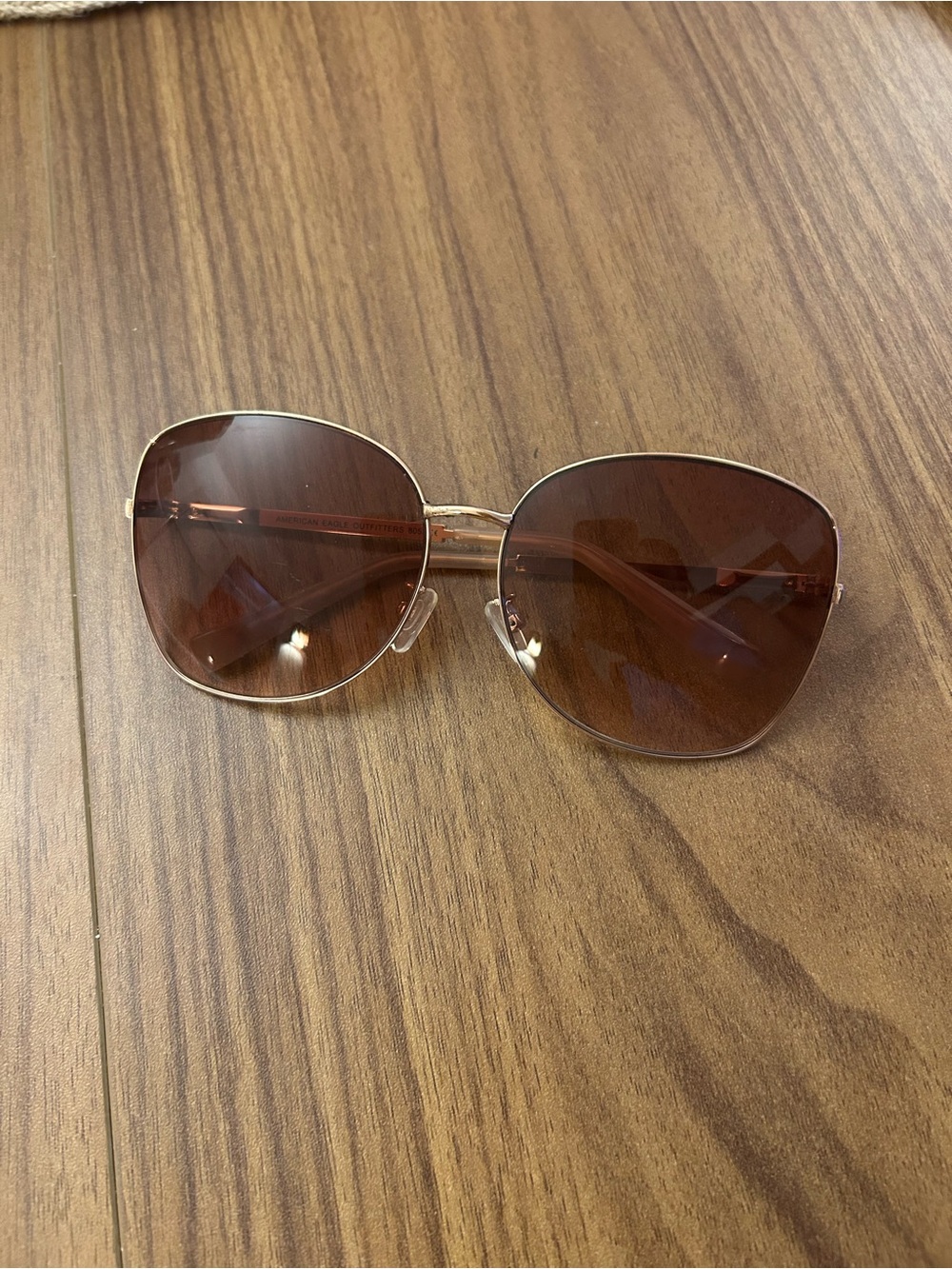 American Eagle Outfitters Gold Frame Sunglasses with Brown Lenses